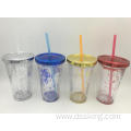 16oz Double Wall tumbler with glitter